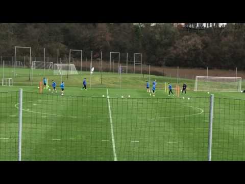 Passübung Aufwärmen Steil-Klatsch - Fußballtraining Julian Nagelsmann (1899 Hoffenheim) Teil 4