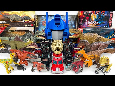 Satisfying with Unboxing: Optimus Prime vs Jurassic Dinosaurs! 🦖🔥 Epic Robot & Dino Toys Review