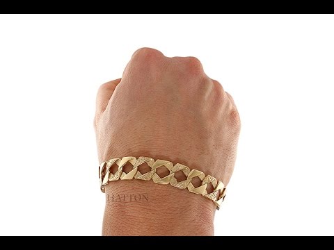9k 14k 18k Hallmarked Solid Curb Bracelet - Hatton Jewellers London
