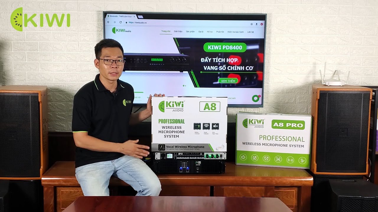 Mở hộp, test micro không dây cao cấp Kiwi A8, chất âm chân thật, ấm áp