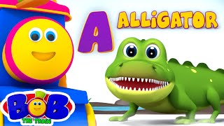 Animals ABC Song | Preschool Learning Videos | Children&#39;s Music | Nursery Rhymes - Bob The Train