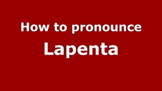 How to pronounce Lapenta