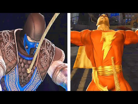Scorpion Pulling Sub-Zero To Hell vs Scorpion Pulling Captain Marvel To Hell Comparison!