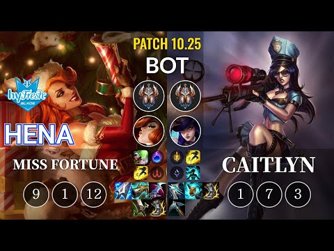 hyF Hena Miss Fortune vs Caitlyn Bot - KR Patch 10.25