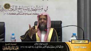 صورة تفسير قوله تعالى (يا أيها الناس كلوا مما في الأرض... ) الآية (168-169) | أ. د. علي بن غازي التويجري