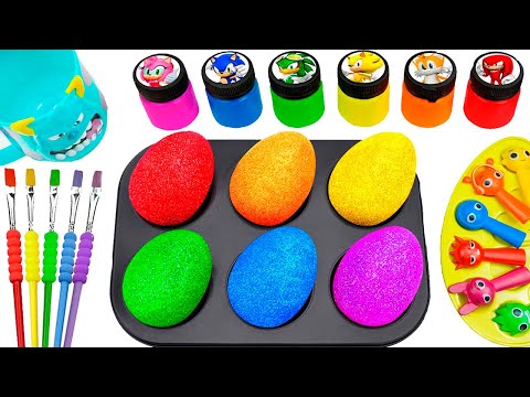 Satisfying Video DIY How To Make Rainbow Sprunki EGGS & Cup Disney Pixar Car & Squid Game Slime ASMR