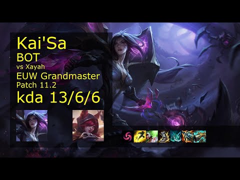 Kai'Sa ADC & Alistar vs Xayah & Rakan - EUW Grandmaster 13/6/6 Patch 11.2 Gameplay