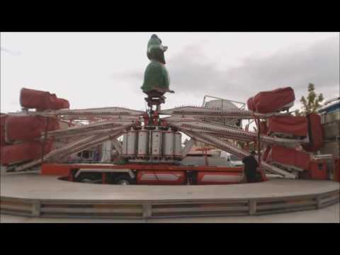 FAIRGROUND BUILD UP Kyle Taylor's CRAZY FROG complete build up timelaps