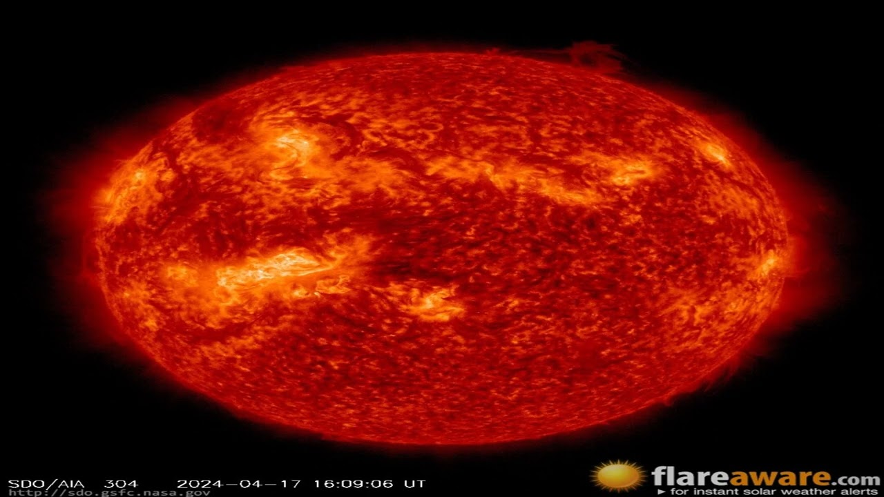 17 Apr - 18 Apr: 24 Hour Solar Activity (Earth Facing; Solar Storm, Sunspot, Solar Flare, CME)
