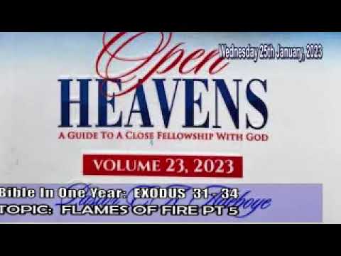 Open Heavens Wednesday 25th January, 2023