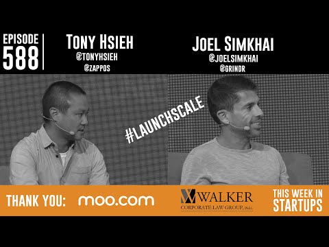 Tony Hsieh of Zappos and Joel Simkhai of Grindr at LAUNCH Scale