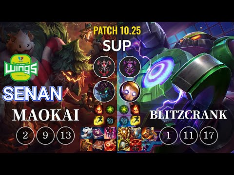 JAG Senan Maokai vs Blitzcrank Sup - KR Patch 10.25