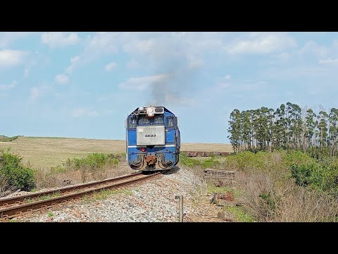 Seguindo o trem da Rumo com 06 locomotivas do interior de Hulha Negra-RS até a serra do Veleda!
