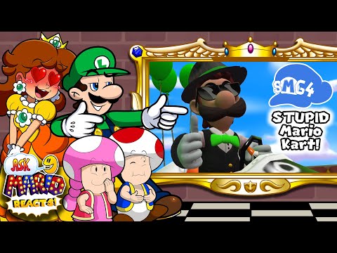 😎Luigi SWAG! - SMG4 Stupid Mario Kart Remastered📺Ask Mario Reacts