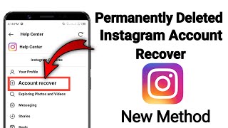 How To Recover Permanently Deleted Instagram Account | After New Setting Update |