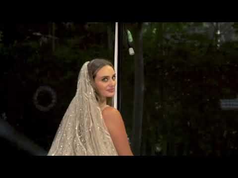 behind the scenes in Zuhair murad couture wedding dress to the beauty christie azar @zuhairmurad