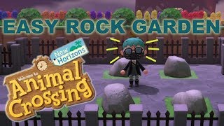 How To MOVE and ARRANGE Rocks | Animal Crossing New Horizons | Rock Garden Item Farm