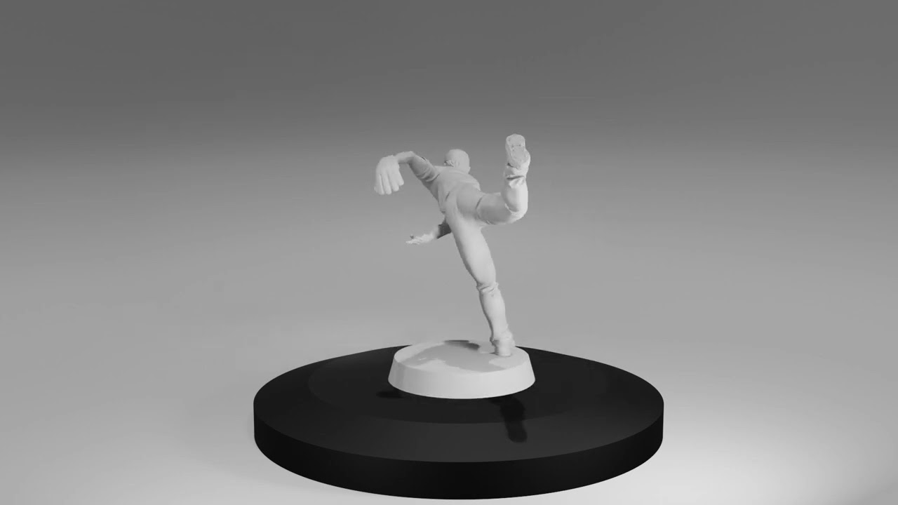 野球選手 3Dプリントモデル