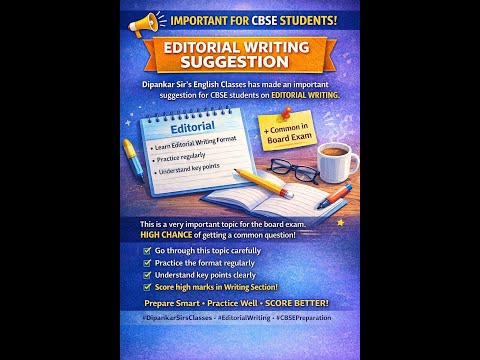 a special suggestion on Editorial Writing for CBSE students.