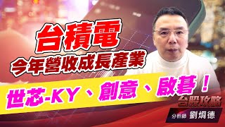 台積電今年營收成長產業！世芯-KY、創意、啟碁！｜台股攻略｜劉烱德 (圖)