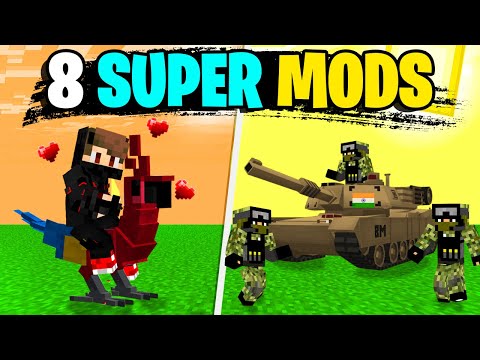 8 Super Minecraft mods ⚡ | minecraft hindi video