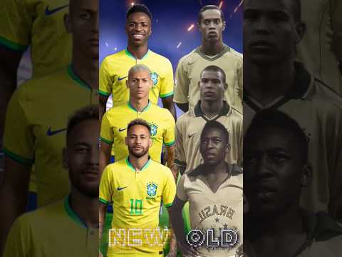 Neymar Richarlison Vinícius 🆚 Pele Ronaldinho Nazario 🔥 Trio Comparison 💪 #shorts #footballshorts