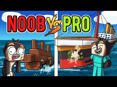 Minecraft NOOB vs PRO - Titanic Build Battle!