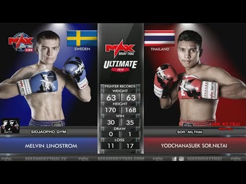 PORNSANAY SINGROTAREE (Thailand) VS (Sweden) BENJAMIN WORSFOLD Max Mouy Thai Fighter 18 11 2018