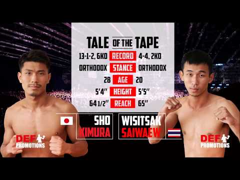 DEF Fight Night 15 - Bout 12 - Sho KIMURA vs Wisitsak SAIWAEW - Flyweight