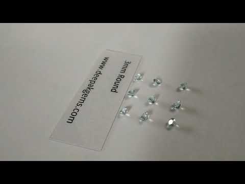 Blue topaz facetted round 3mm