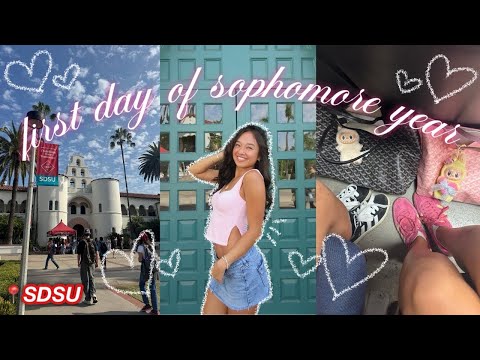 first day of sophomore year 𐙚 *grwm & vlog*