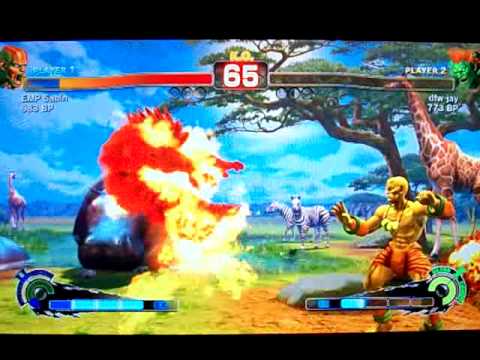 EMP Sabin (Dhalsim) VS dfw jay (Blanka) XBL SSF4 Ranked + thoughts
