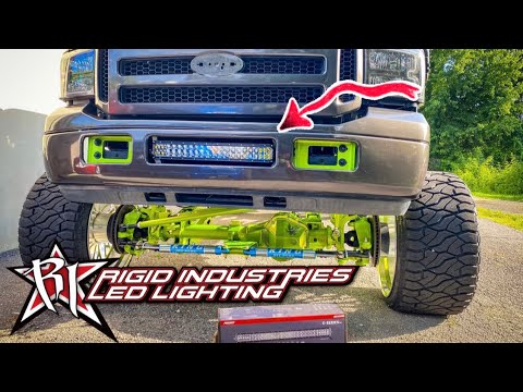 6.0 POWERSTROKE F250 LIGHT BAR INSTALL IN BUMPER | RIGID INDUSTRIES 20 INCH LIGHT BAR