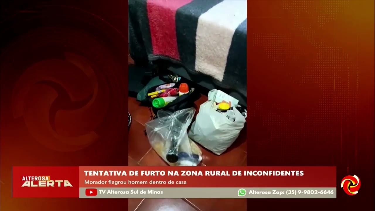 Morador flagra suspeito dentro de casa durante tentativa de furto em Inconfidentes