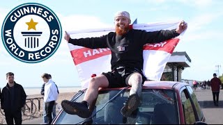 Pulling a Car for a MARATHON - World Record