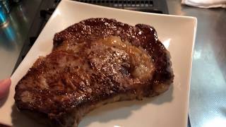 【肉×ASMR】リブロースステーキを焼いて食べる【飯テロ】