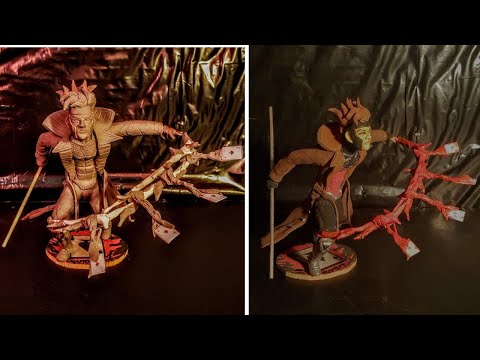 sculpting gambit from x-men / polymer sculpture....