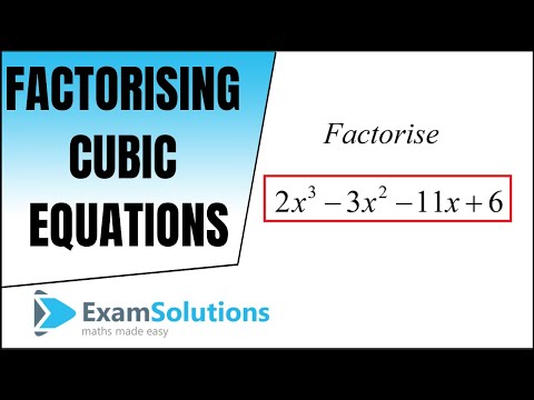 Part of a video titled How to factorise a cubic equation (Method 1) : ExamSolutions