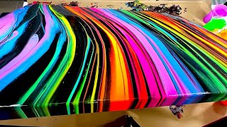 Vibrant and Colorful Fluid Art Tutorial: Scoop and Fold Technique