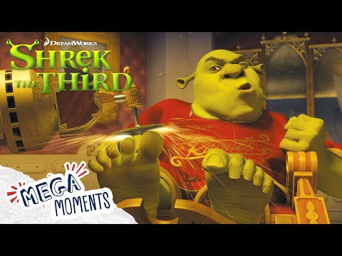 Shrek's New Makeover! 💅 | Shrek the Third | Movie Moments | Mega Moments