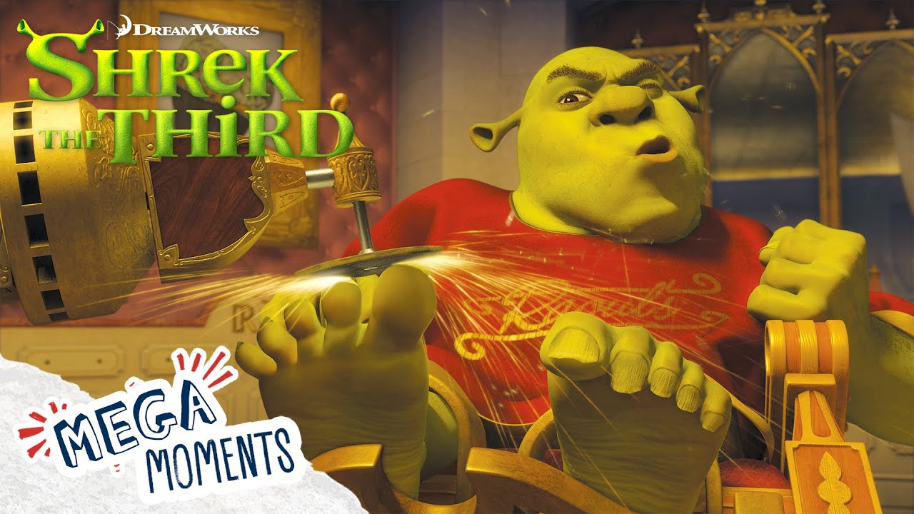Shrek's New Makeover! 💅 | Shrek the Third | Movie Moments | Mega Moments