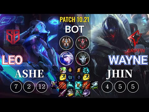 SB Leo Ashe vs GRF Wayne Jhin Bot - KR Patch 10.21