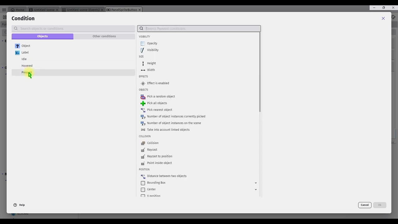 [BUG] V5.4.209 Prefab action/condition object selection - Bugs reports ...