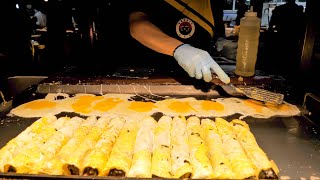 Rolled Omelette Abalone Gimbap in Jeju Island - Korean street food