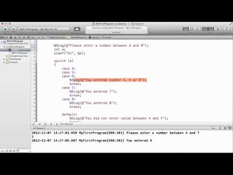 Objective C Tutorials   26   Combining Case Statements
