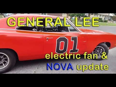 Restoration Dodge Charger R/T 1969 General Lee Electric fan and NOVA update