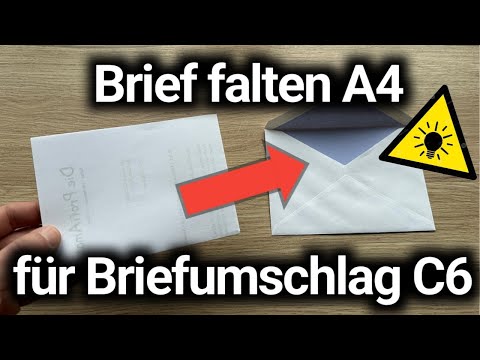 Brief falten für Briefumschlag - DinA4 in C6 - so EINFACH & SCHNELL - perfekte Anleitung 📩✅