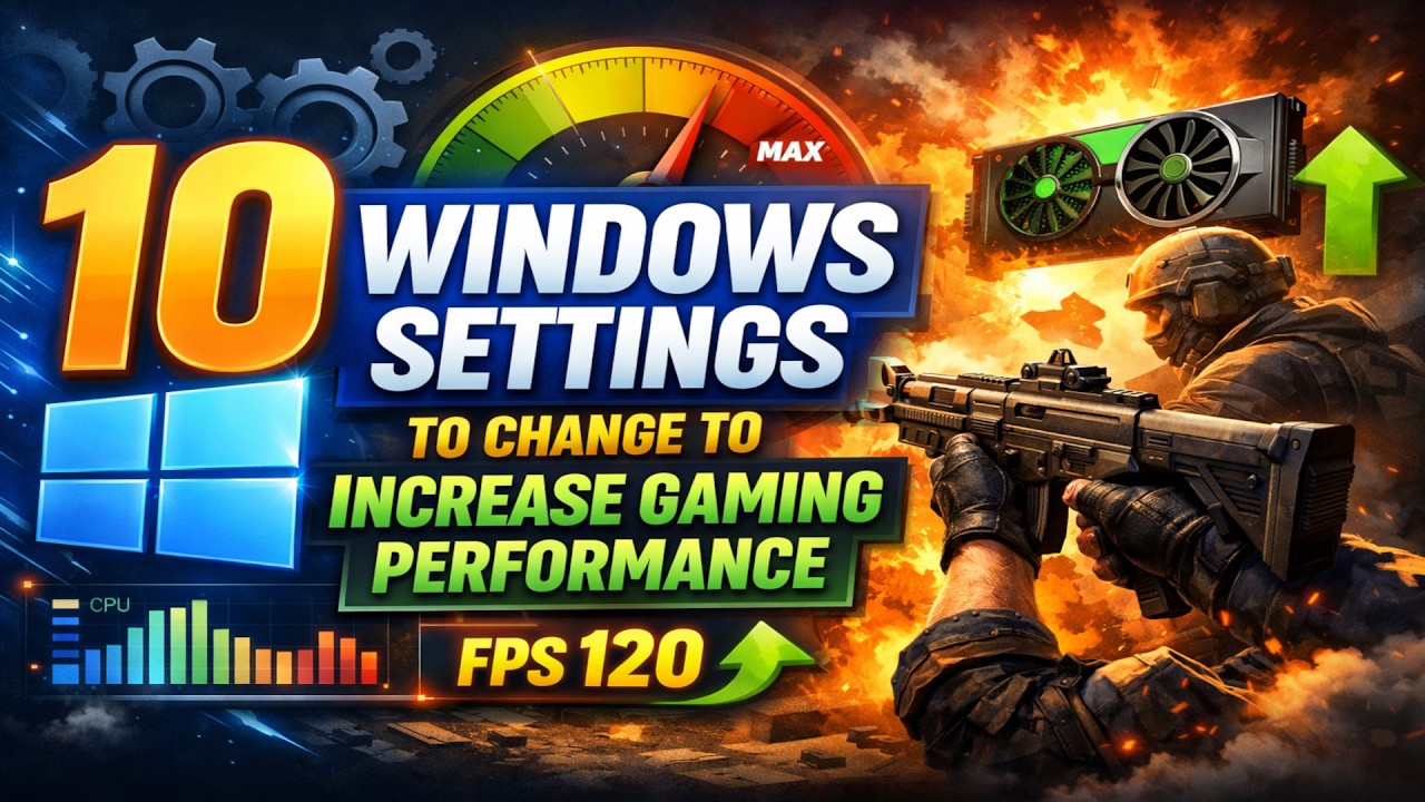 10 Windows Settings to Change to Increase Gaming Performance! (2026)