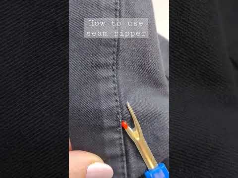 How to use seam ripper