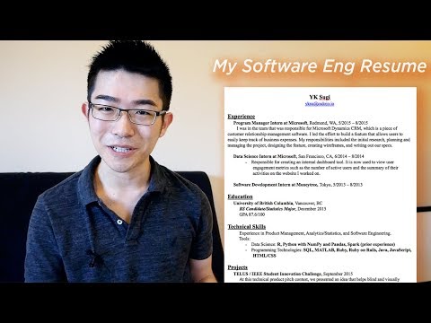 私のソフトウェアエンジニアの履歴書はどのように見えるか (What My Software Engineer Resume Looks Like)